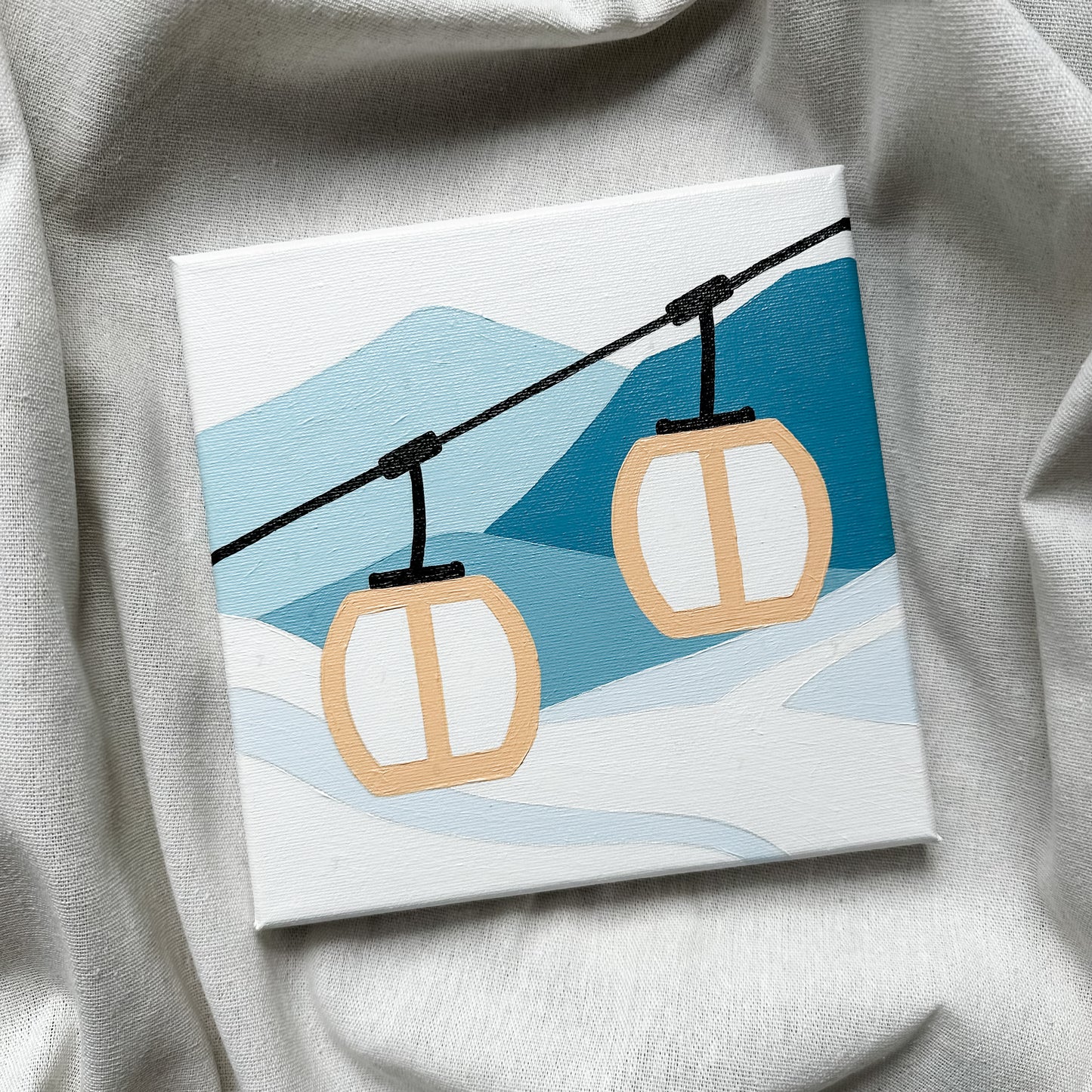 "Champagne Powder" 8x8 Paint by Number Kit