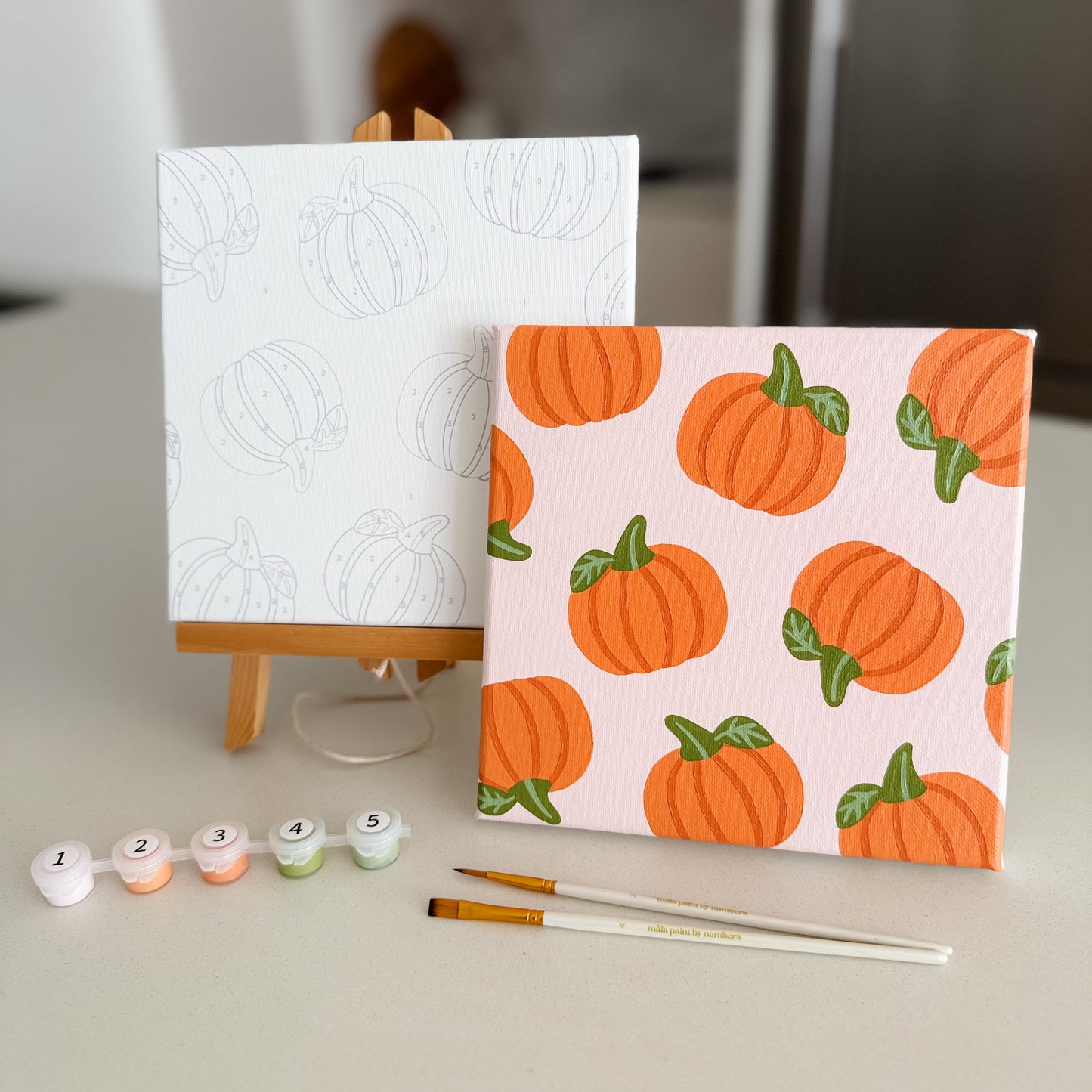 "Pumpkin Patch" 8x8 Paint by Number Kit