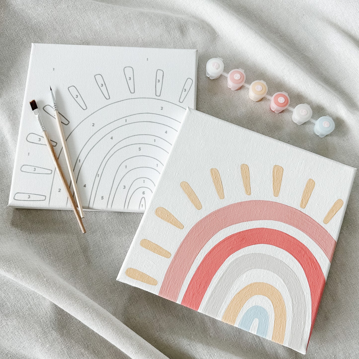 "Pastel Rainbow" 8x8 Paint by Number Kit