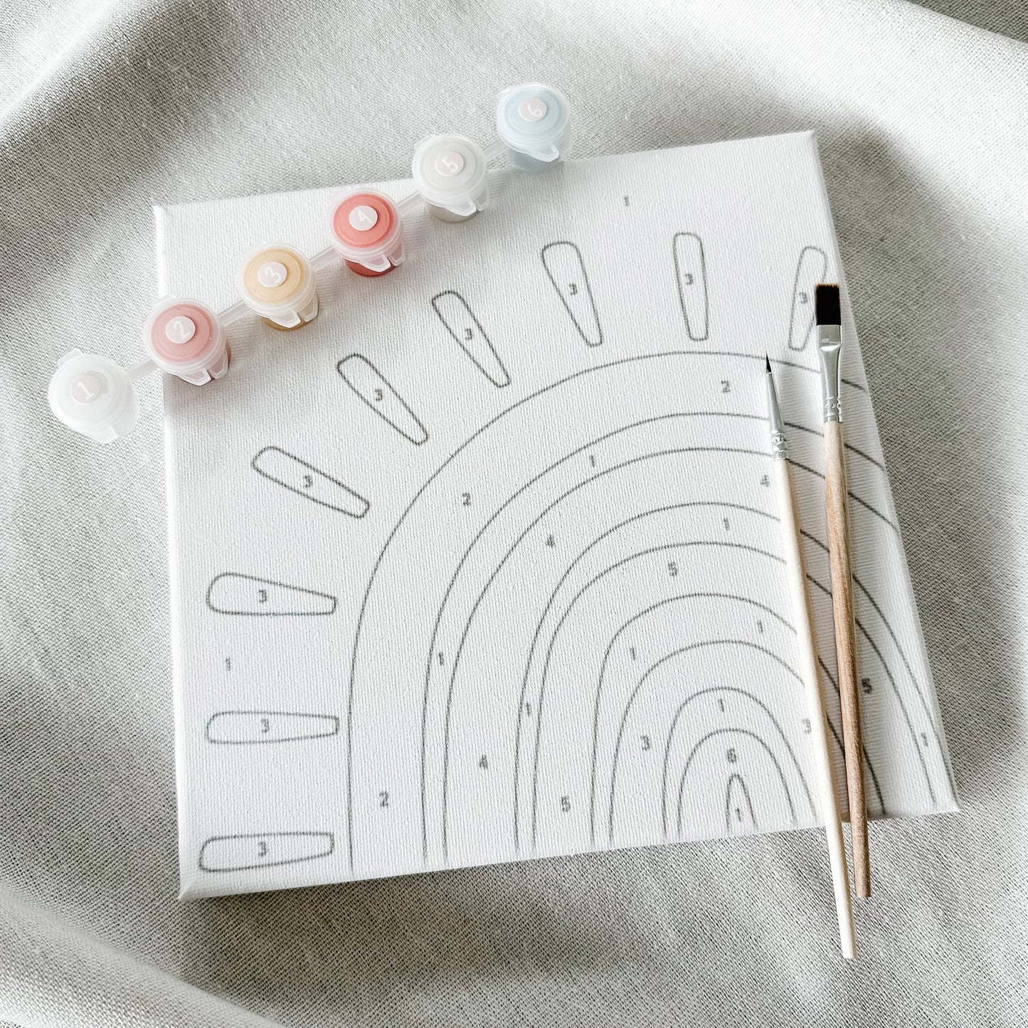 "Pastel Rainbow" 8x8 Paint by Number Kit