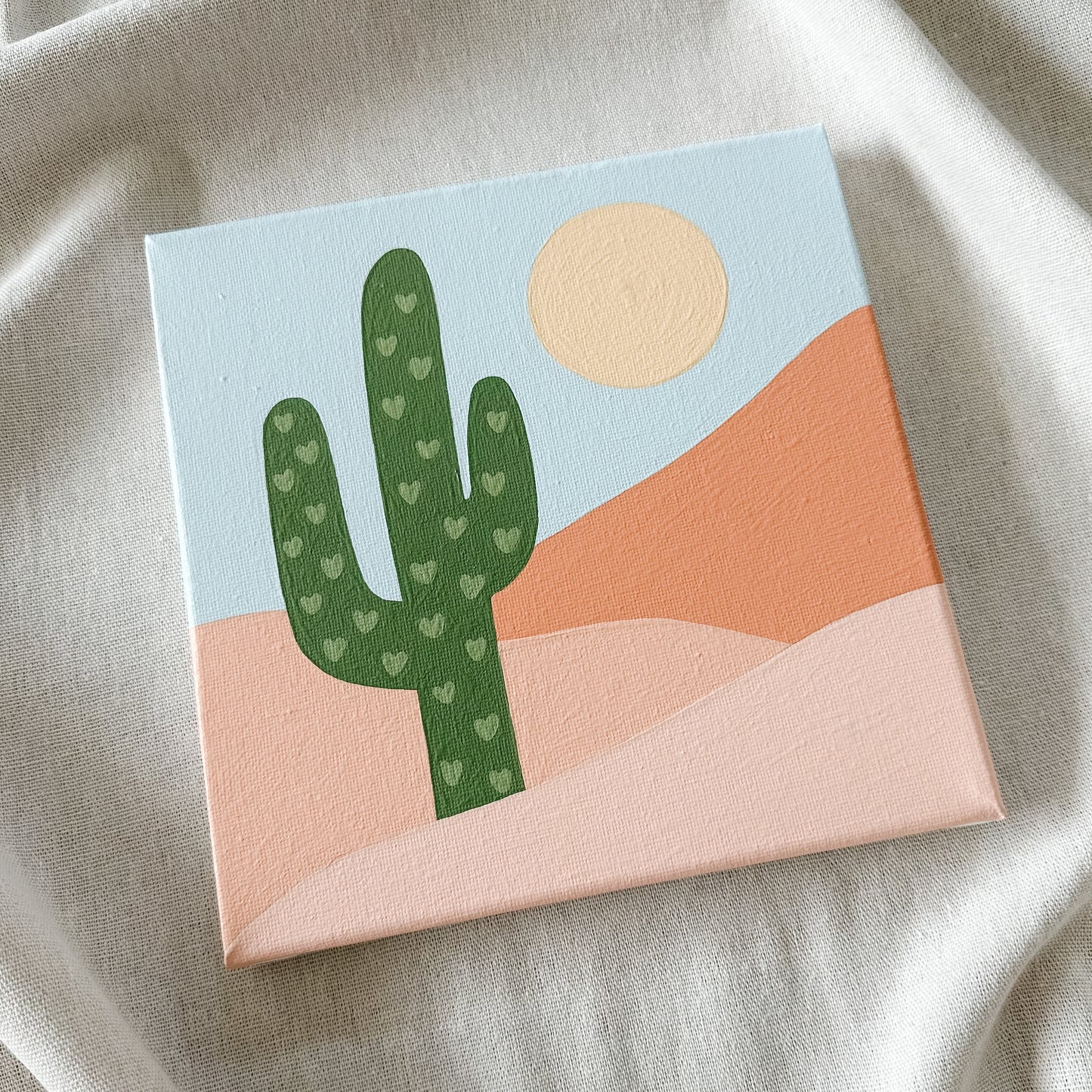 "Saguaro Desert" 8x8 Paint by Number Kit