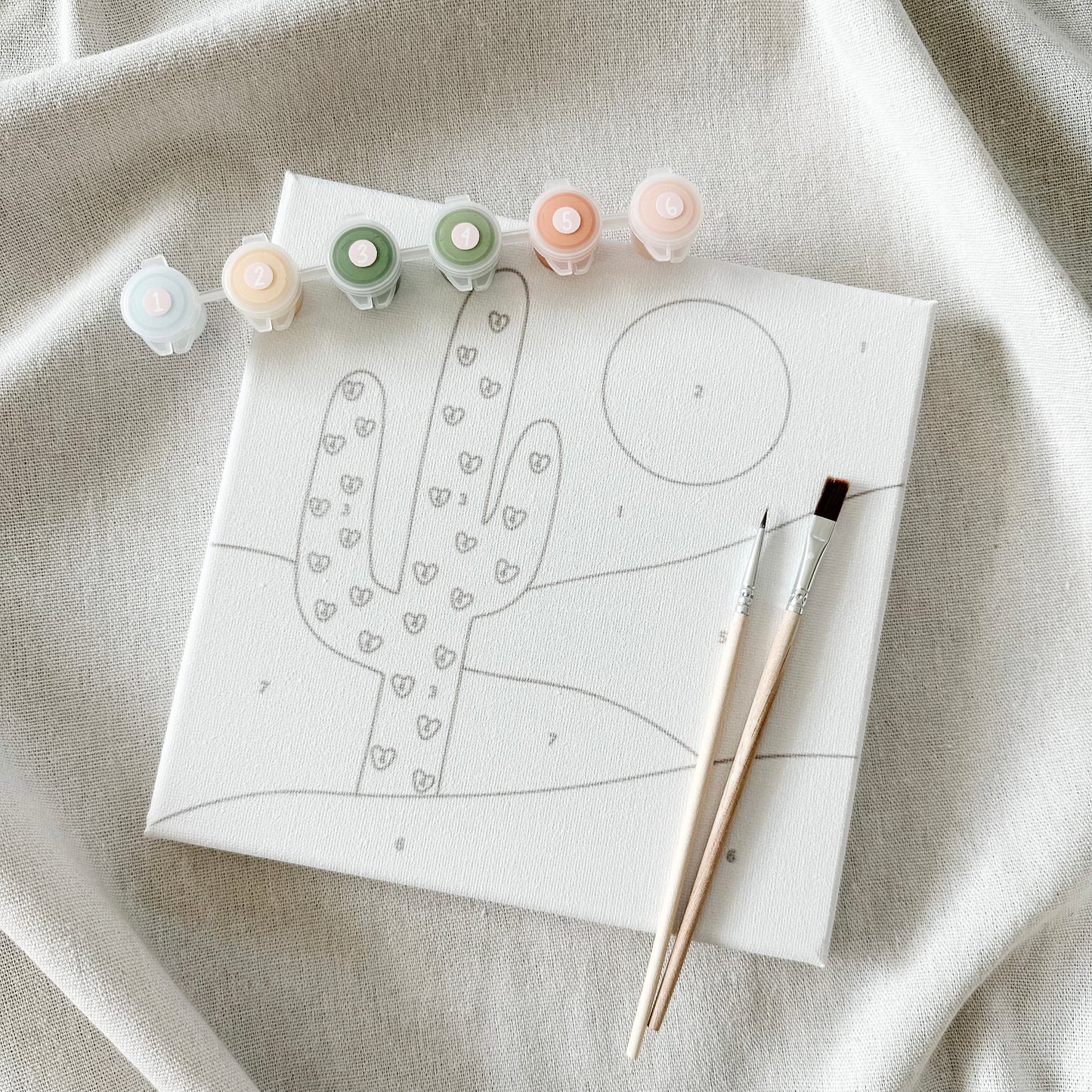 "Saguaro Desert" 8x8 Paint by Number Kit