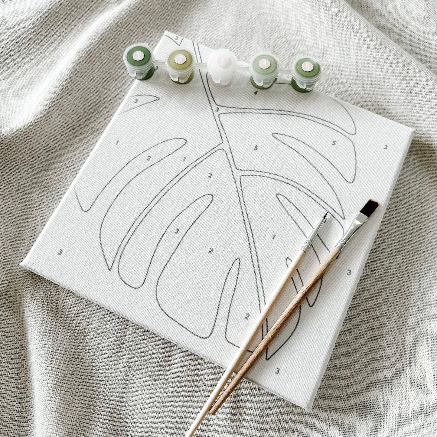 "Monstera" 8x8 Paint by Number Kit