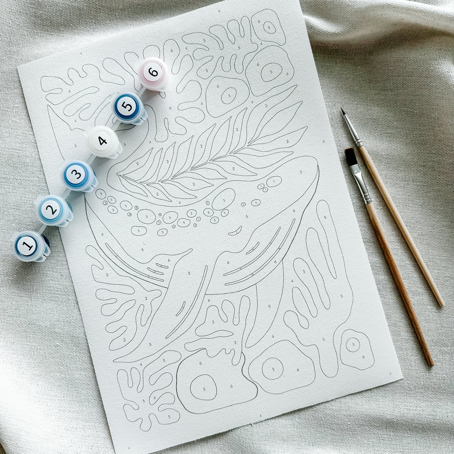 "Coastal" A4 Paint by Number Kit