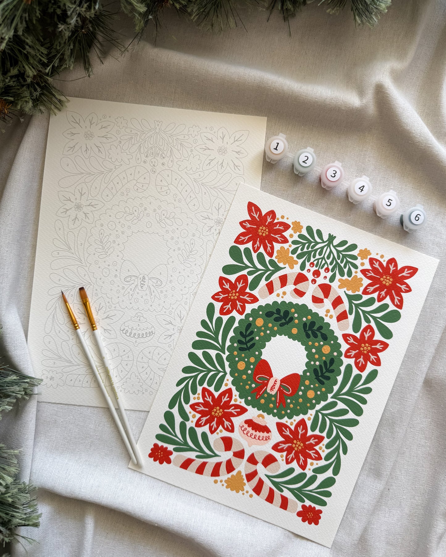 "Deck the Halls" A4 Paint by Number Kit