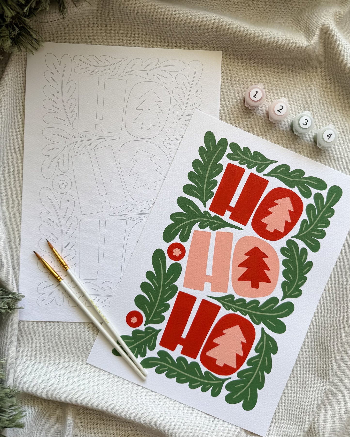 "HoHoHo" A4 Paint by Number Kit