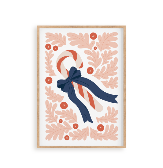 "Candy Cane Kisses" A4 Paint by Number Kit